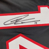 Autographed/Signed Tyler Herro Miami Black Basketball Jersey JSA COA