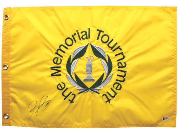 Hideki Matsuyama Signed Autograph Golf Memorial Tournament Authentic Flag BAS