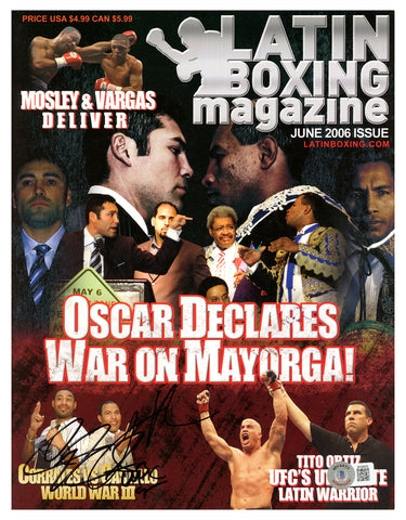 Diego Corrales & Jose Luis Castillo Autographed Latin Boxing Magazine Beckett