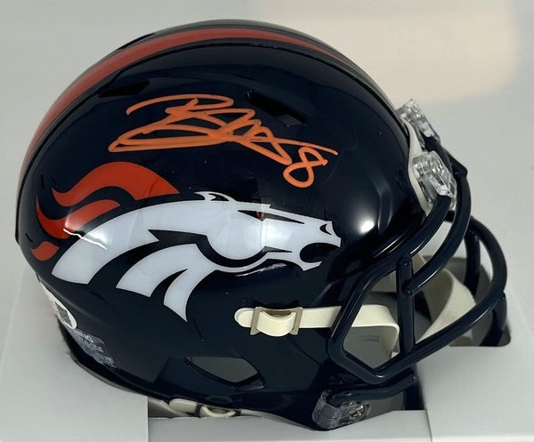 Broncos SB 50 Champ BRANDO McMANUS Signed Riddell Speed Mini Helmet AUTO - JSA