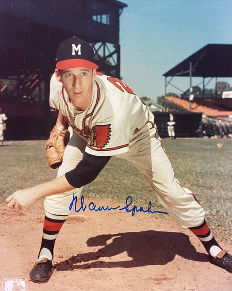 Milw Braves WARREN SPAHN (d) Signed 8X10 Photo #1 AUTO