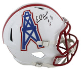 Oilers Earl Campbell "HOF" Signed 1981-98 TB F/S Speed Rep Helmet W/ Case BAS W