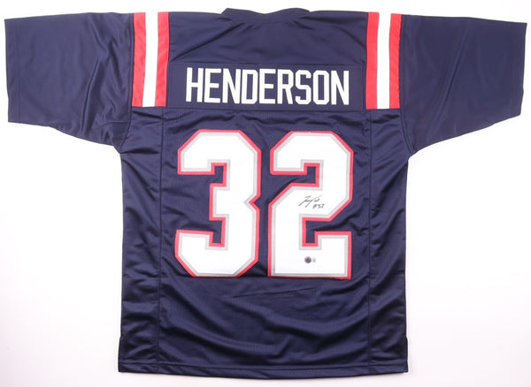 TreVeyon Henderson Signed New England Patriots Jersey (Beckett) 2025 2nd Rnd Pck