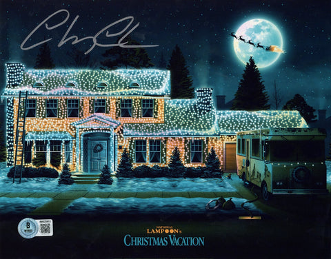 Chevy Chase Autographed/Signed Christmas Vacation 8x10 Photo Beckett 56485