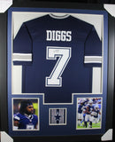 TREVON DIGGS (Cowboys blue TOWER) Signed Autographed Framed Jersey JSA