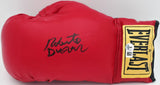 Roberto Duran Autographed Red Everlast Boxing Glove LH Beckett BAS QR #BS30353