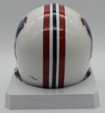 John Hannah HOF Patriots Signed/Inscribed Mini Football Helmet JSA 211953