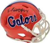 KYLE PITTS AUTOGRAPHED FLORIDA GATORS ORANGE SPEED MINI HELMET BECKETT 189799