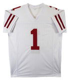 Deebo Samuel Authentic Signed White Pro Style Jersey Autographed JSA 3