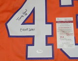 TERRY KINARD AUTOGRAPHED CLEMSON TIGERS #43 ORANGE JERSEY JSA