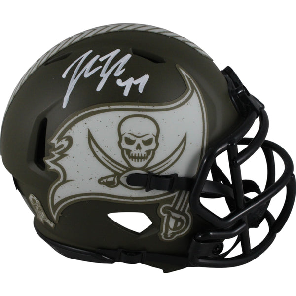 John Lynch Autographed Tampa Bay Buccaneers 22 STS Mini Helmet Beckett 49979