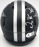 DEZ BRYANT AUTOGRAPHED COWBOYS ECLIPSE BLACK SPEED MINI HELMET BECKETT 230221