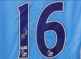 Sergio Aguero Signed Manchester City Home Soccer Jersey #16 with Beckett COA