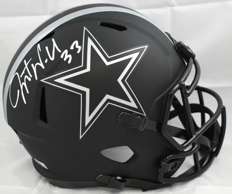 Javonte Williams Signed Dallas Cowboys F/S Eclipse Speed Helmet- Beckett W Holo