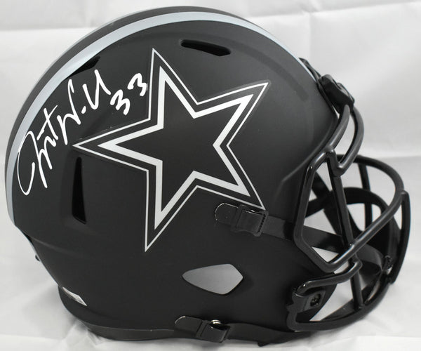 Javonte Williams Signed Dallas Cowboys F/S Eclipse Speed Helmet- Beckett W Holo