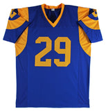 Eric Dickerson "HOF 99" Authentic Signed Blue Pro Style Jersey BAS Witnessed 1