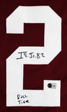 Alabama Irv Smith Jr. "Roll Tide" Signed Maroon Pro Style Jersey BAS #BY026993