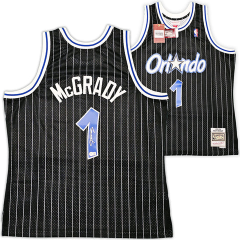 MAGIC TRACY MCGRADY AUTOGRAPHED BLACK AUTHENTIC M&N 2003-04 JERSEY XL BECKETT