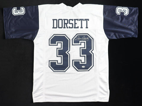 Tony Dorsett Signed Dallas Cowboys Throwback Jersey (JSA) 4xPro Bowl R.B.