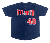 John Rocker of the Atlanta Braves Autographed Custom Blue Jersey JSA