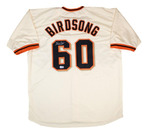 Hayden Birdsong San Francisco Signed Cream Baseball Jersey BAS