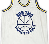 WARRIORS RUN TMC AUTOGRAPHED WHITE JERSEY 3 SIGS MULLIN HARDAWAY BECKETT