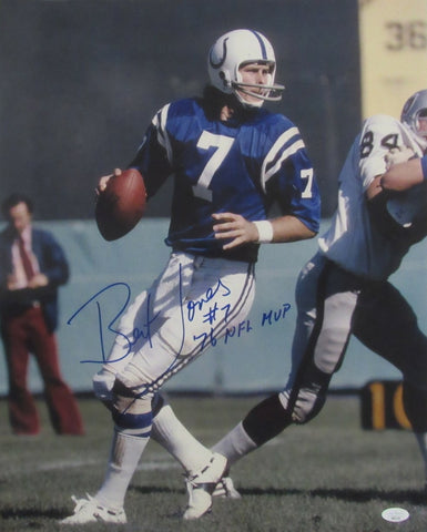 Bert Jones Baltimore Colts Signed/Inscribed MVP 16x20 Photo JSA 210070