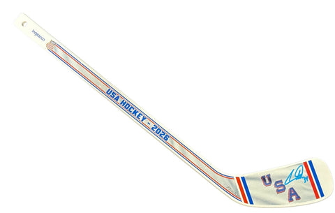 Auston Matthews Signed USA 2026 Olympics Mini Stick Auto Fanatics Maple Leafs