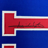 FRAMED Autographed/Signed ISIAH THOMAS 35x39 Detroit Blue Jersey BAS COA