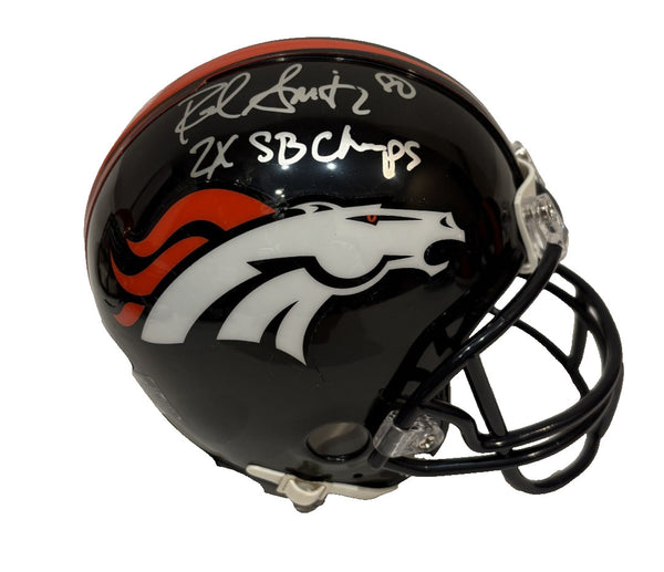 Rod Smith Autographed Broncos Mini Helmet Inscribed "2X SB Champs" JSA COA