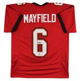 Baker Mayfield Authentic Signed Red Pro Style Jersey Autographed BAS Witnessed