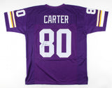 Cris Carter Signed Minnesota Vikings Jersey (Beckett) All He Does is Catch TD's