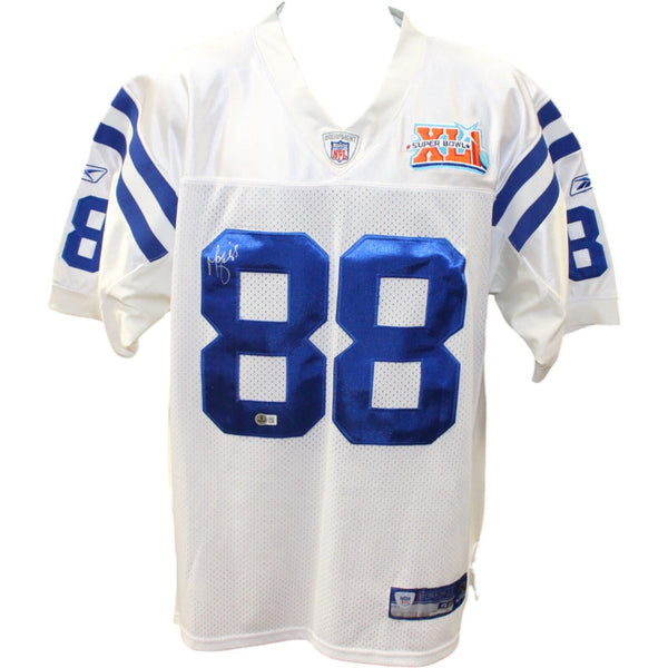 Marvin Harrison Signed Indianapolis Colts SB Reebok sz 48 White Jersey BAS 48385