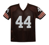 Earnest Byner Autographed/Signed Pro Style Brown XL Jersey Beckett 35501