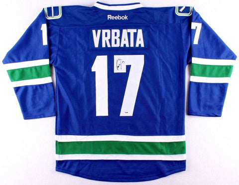 Radim Vrbata Signed Vancouver Canucks Reebok Jersey (PSA COA)