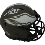 AJ Brown Autographed Philadelphia Eagles 22 Salute Mini Helmet Beckett 48828