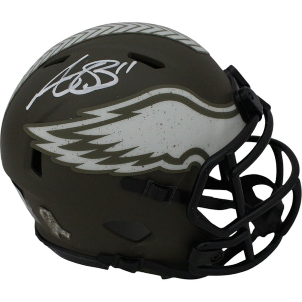 AJ Brown Autographed Philadelphia Eagles 22 Salute Mini Helmet Beckett 48828