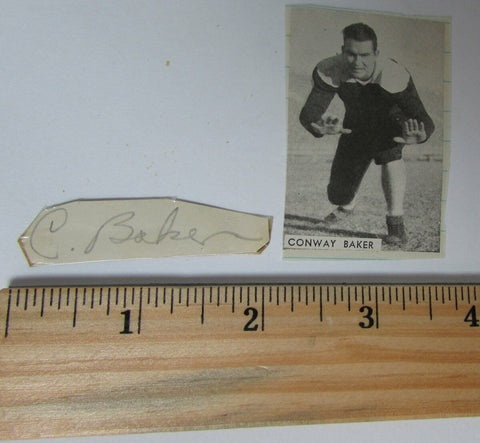 Conway Baker Centenary/Chicago Cardinals Signed Cut PSA/DNA 145023