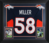 Von Miller Authentic Signed Navy Blue Pro Style Framed Jersey BAS Witnessed 2