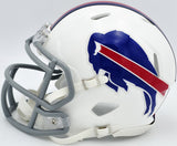 JIM KELLY AUTOGRAPHED BILLS 2011-20 THROWBACK WHITE MINI HELMET BECKETT 241392