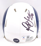 Marshall Faulk Autographed Rams Flat White Speed Mini Helmet-Beckett W Hologram