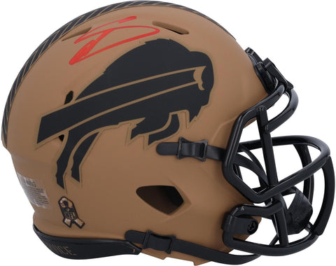 Stefon Diggs Buffalo Bills Signed Riddell 2023 Salute to Service Mini Helmet
