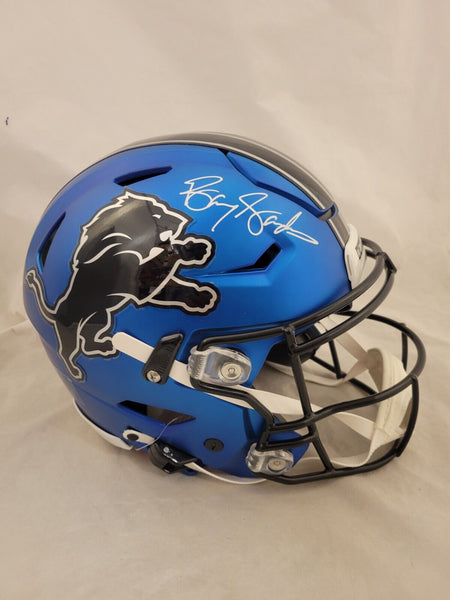 BARRY SANDERS SIGNED DETROIT LIONS 2024 ALTERNATE SPEEDFLEX HELMET SCHWARTZ COA