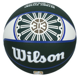 Ausar Thompson Autographed Detroit Pistons City Edition Wilson Basketball Panini