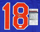 Darryl Strawberry Signed Mets Jersey (JSA COA) 3xNew York World Series Champ O.F