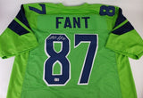 Noah Fant Signed Seattle Seahawks Jersey (Beckett) 2019 1st Round Draft Pck T.E