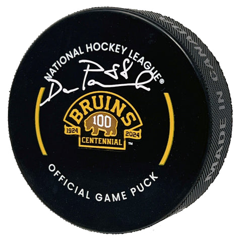 David Pastrnak Boston Bruins Signed 100th Centennial Official Game Puck BAS