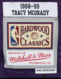 Raptors Tracy McGrady Authentic Signed Purple M&N HWC Swingman Jersey BAS Wit