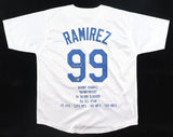 Manny Ramirez Signed Los Angeles Dodgers Career Highlight Jersey (Beckett) OF/DH