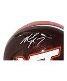 Michael Vick Autographed Virginia Tech Hokies Authentic Helmet Beckett 41210